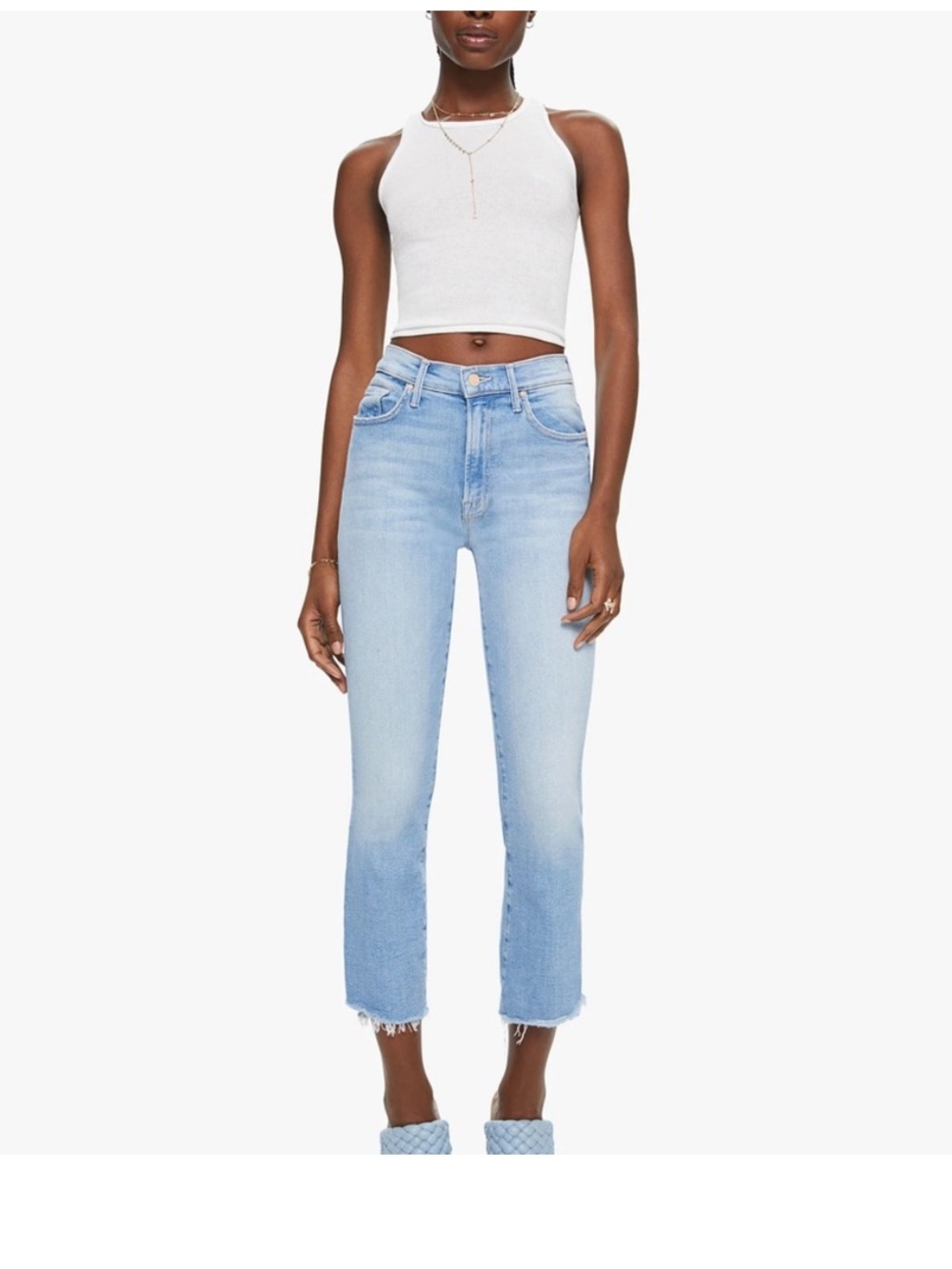 Mother Insider Crop Step Fray jeans